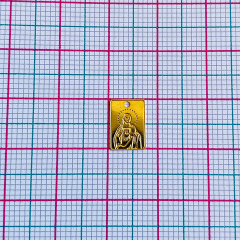 CORAZÓN DE JESÚS MINI DIJE BAÑO DE ORO T6458