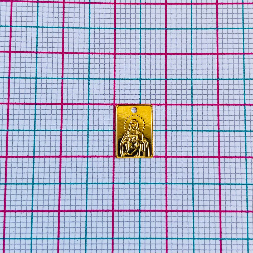CORAZÓN DE JESÚS MINI DIJE BAÑO DE ORO T6458 2
