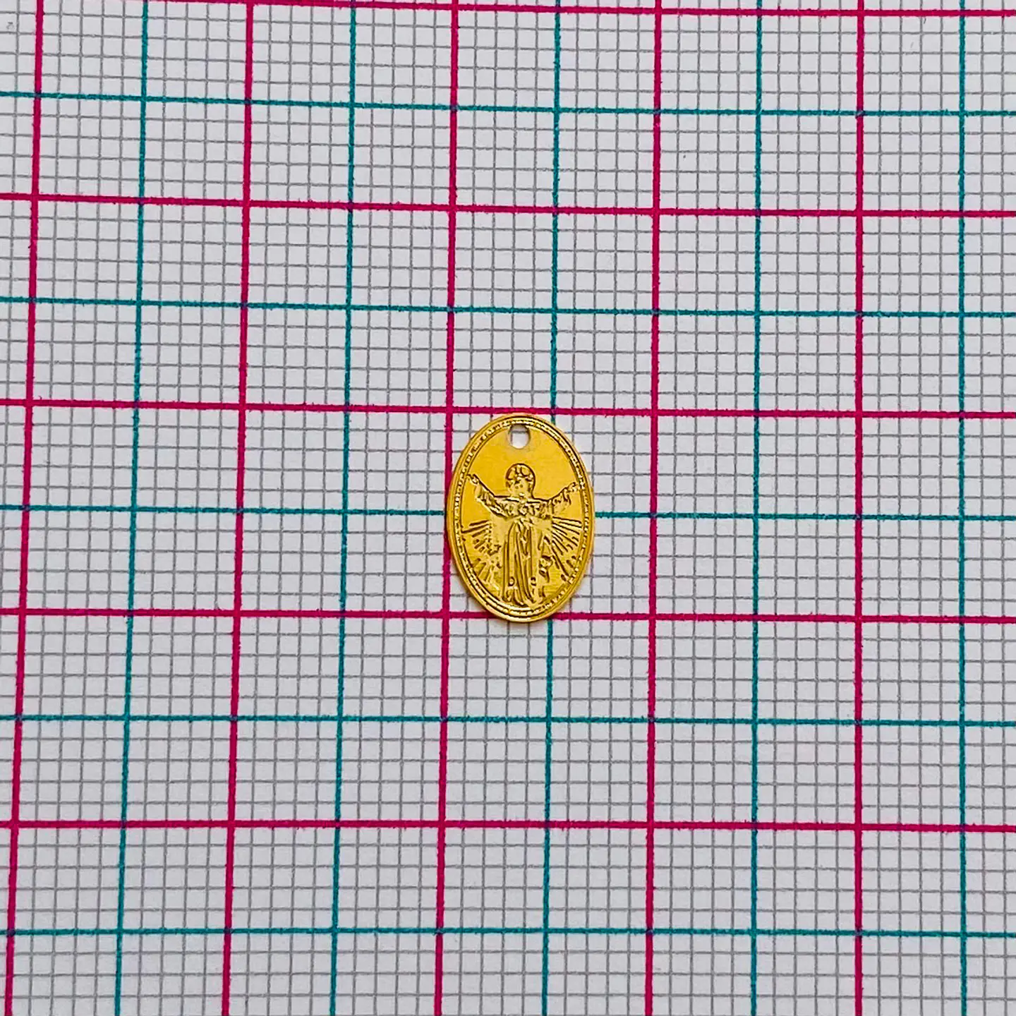 SEÑOR MISERICORDIA MINI DIJE BAÑO DE ORO T6476 2