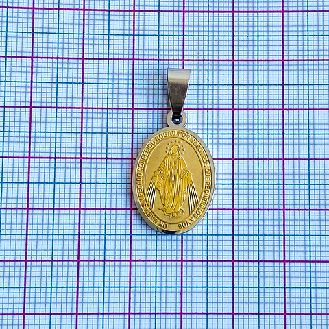 MEDALLA VIRGEN MILAGROSA ACERO