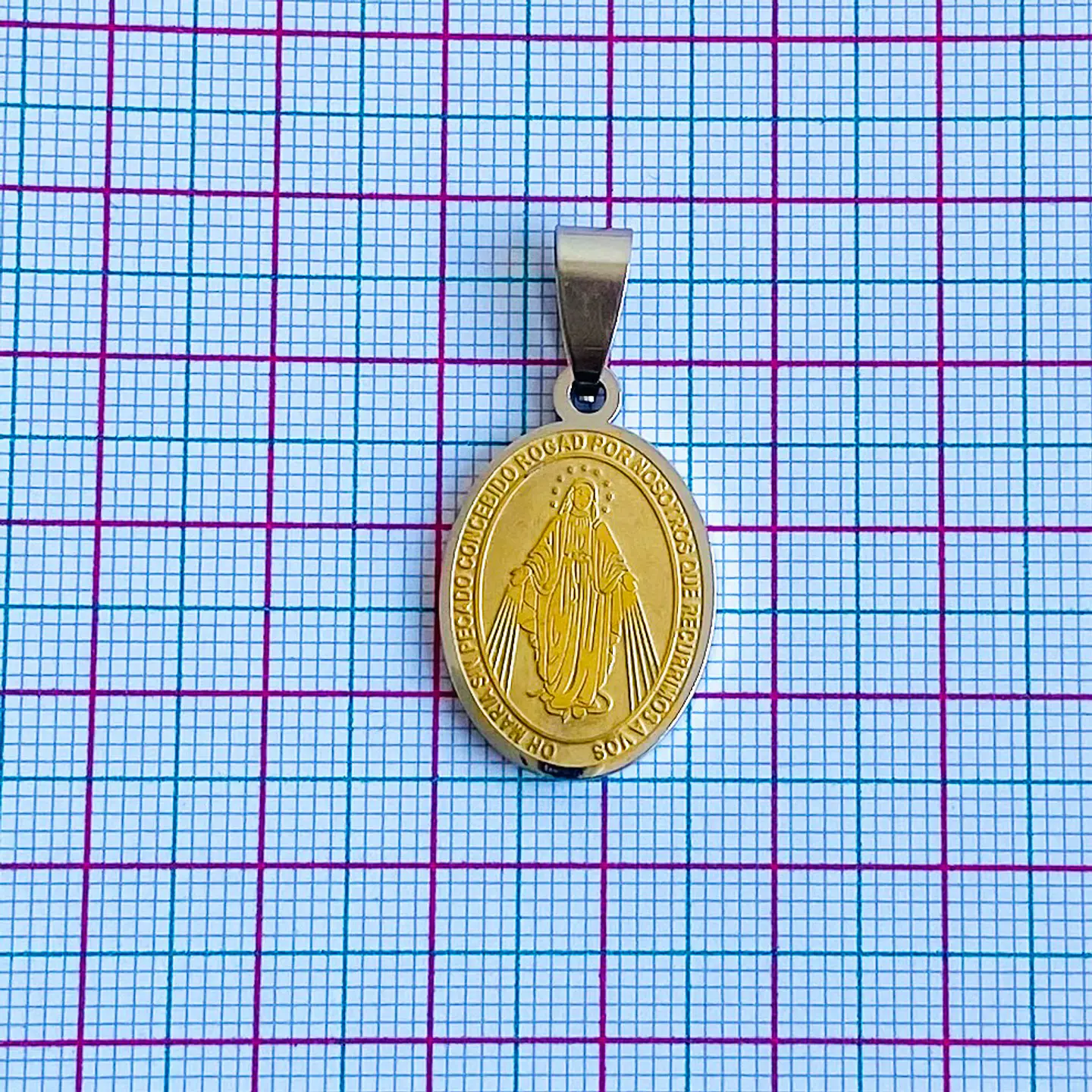 MEDALLA VIRGEN MILAGROSA ACERO 2