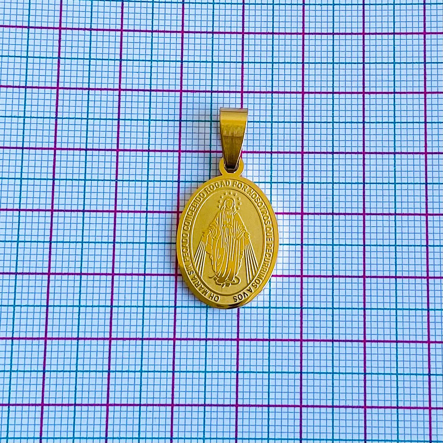 MEDALLA VIRGEN MILAGROSA ACERO 2