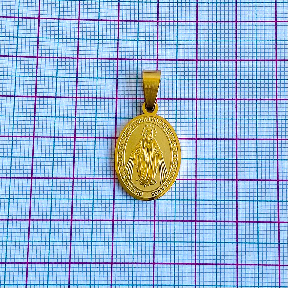 MEDALLA VIRGEN MILAGROSA ACERO 2