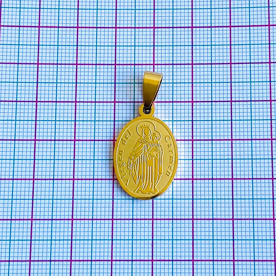 MEDALLA VIRGEN DEL CARMEN ACERO 2