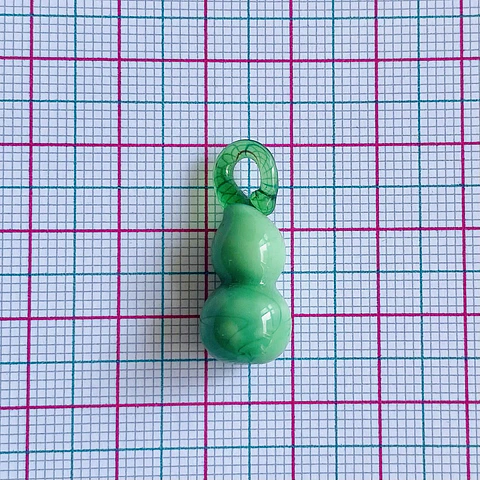 DIJE ✦ CALABACÍN VERDE VIDRIO