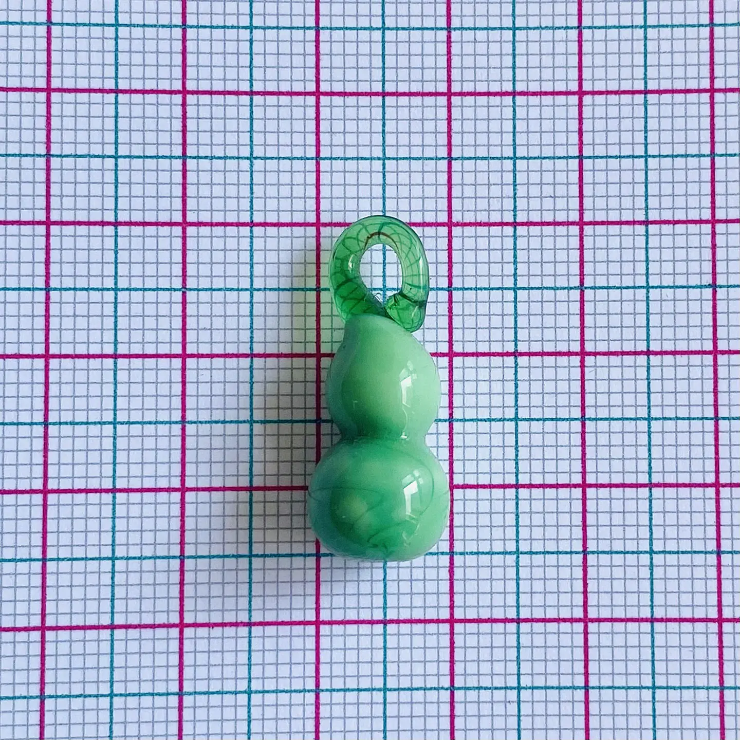 DIJE ✦ CALABACÍN VERDE VIDRIO 2