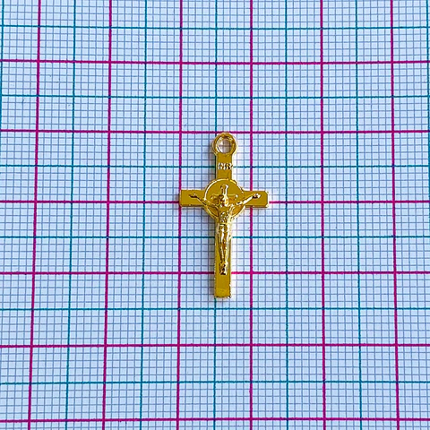 DIJE ✦ CRUZ BAÑO DE ORO