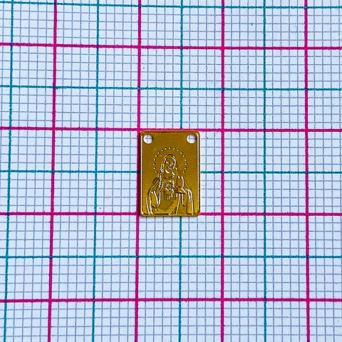 CORAZÓN DE JESÚS MINI DIJE BAÑO DE ORO T6406
