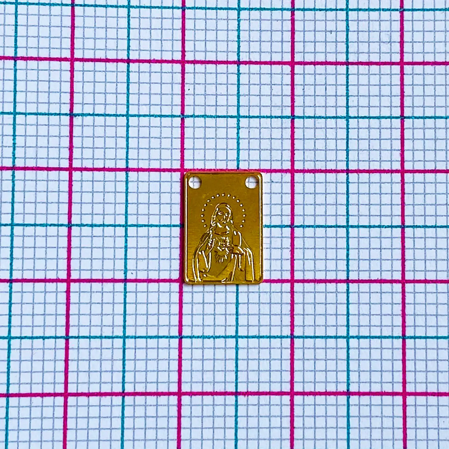 CORAZÓN DE JESÚS MINI DIJE BAÑO DE ORO T6406 2