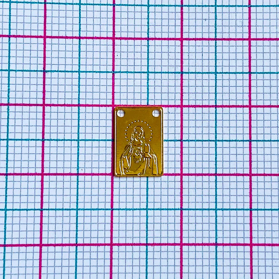 CORAZÓN DE JESÚS MINI DIJE BAÑO DE ORO T6406 2