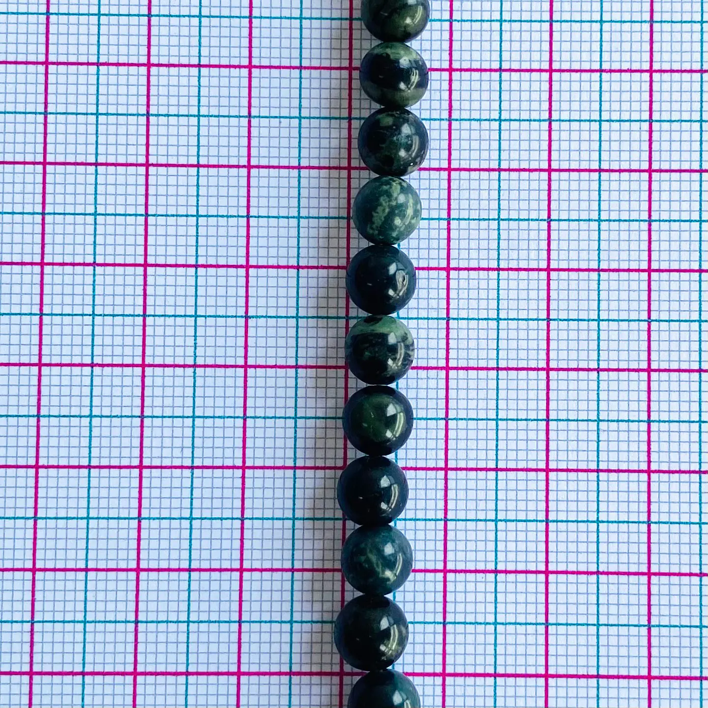 PIEDRA NATURAL ✦ JASPE VERDE 6MM 2