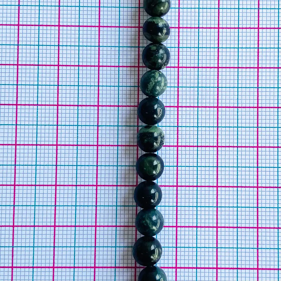PIEDRA NATURAL ✦ JASPE VERDE 6MM 2