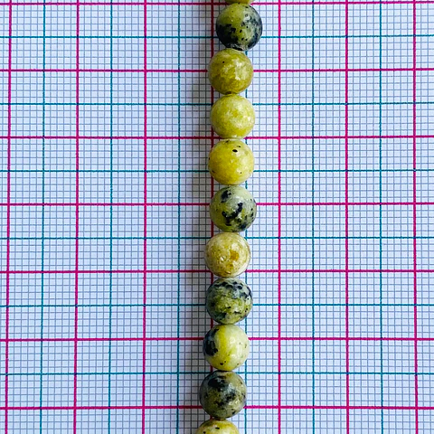 PIEDRA NATURAL ✦ JASPE VERDE CLARO 6MM