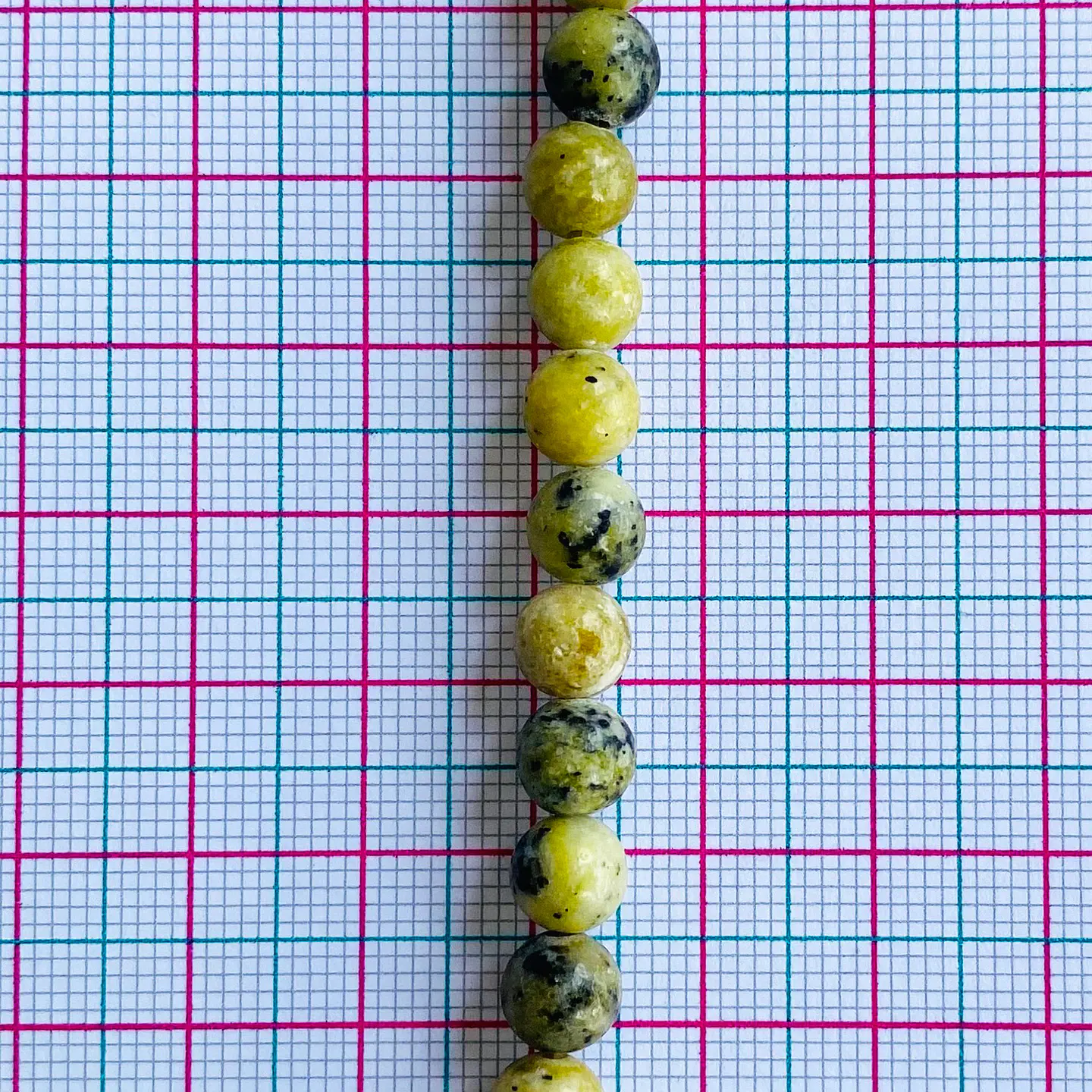 PIEDRA NATURAL ✦ JASPE VERDE CLARO 6MM 2