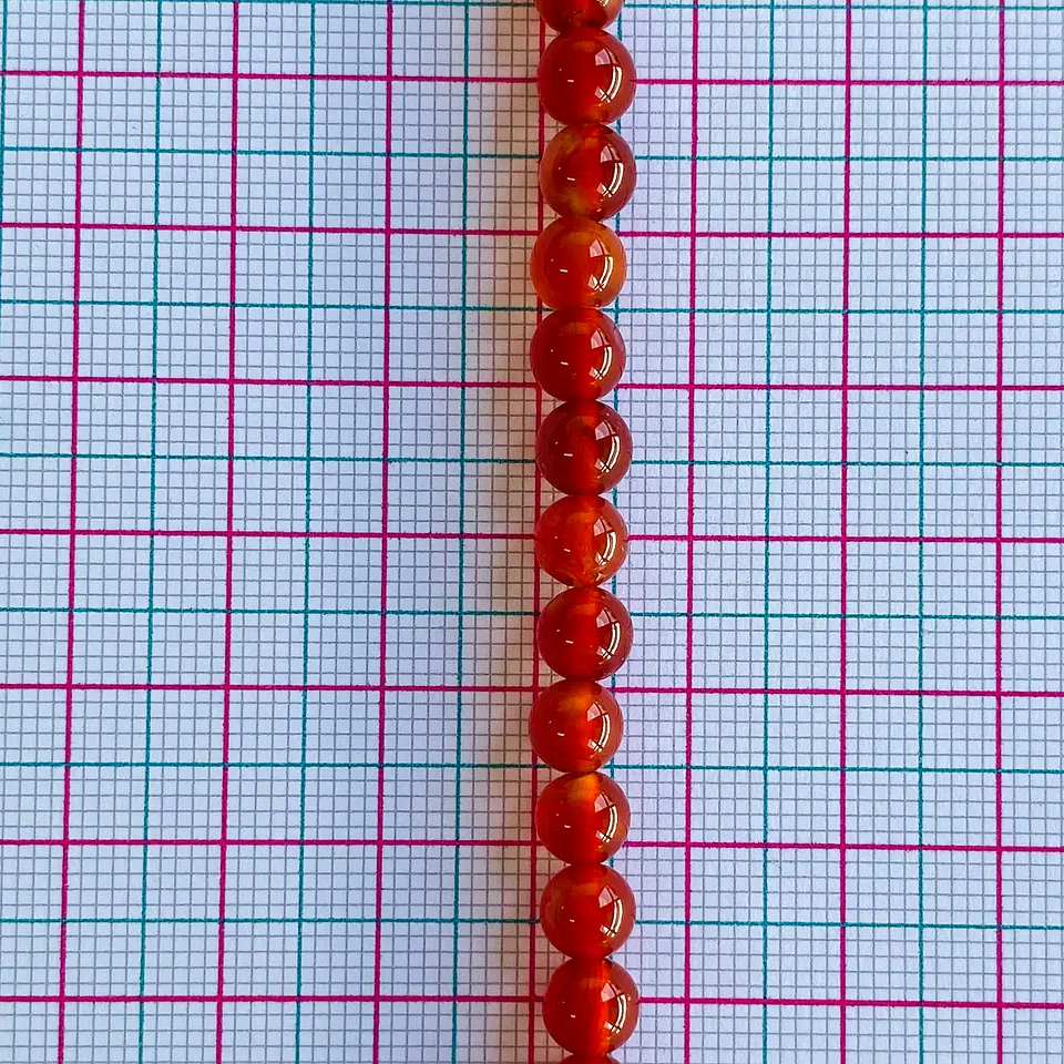 PIEDRA CORNALINA 6MM 2