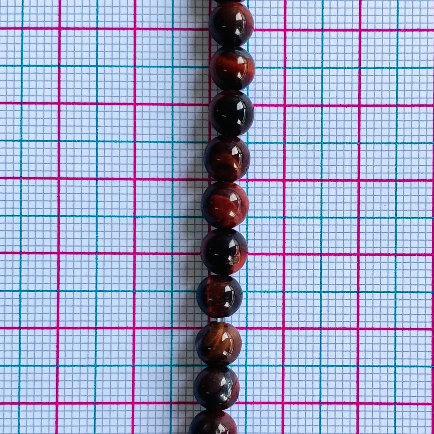 PIEDRA OJO DE TIGRE ROJO 6MM 2