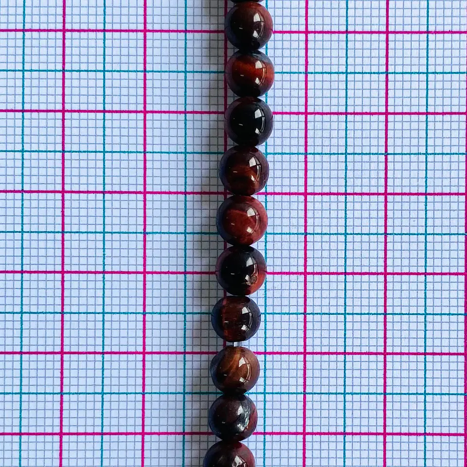 PIEDRA OJO DE TIGRE ROJO 6MM 2