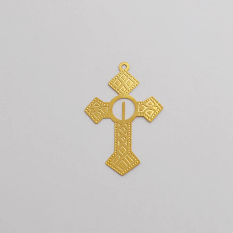 DIJE CRUZ BAÑO DE ORO