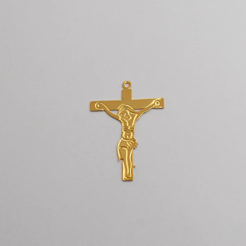DIJE CRISTO BAÑO DE ORO