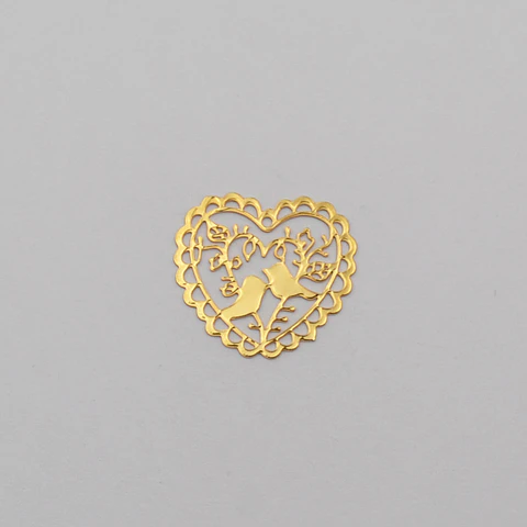 CORAZÓN BAÑO DE ORO T5908