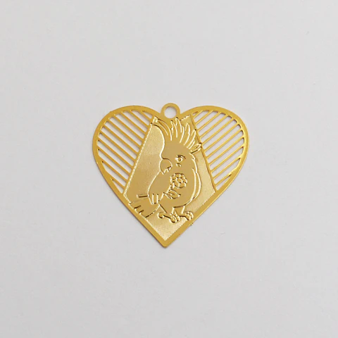 CORAZÓN BAÑO DE ORO B733 