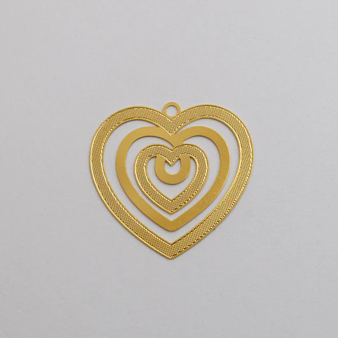 CORAZÓN BAÑO DE ORO B2118