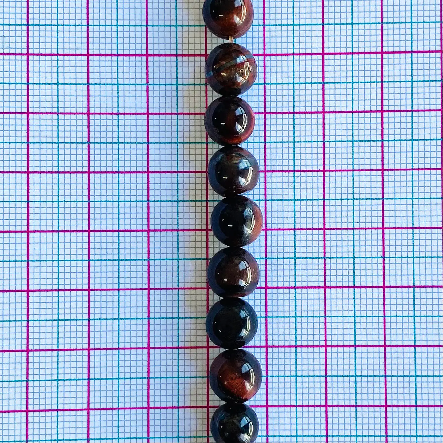 PIEDRA OJO DE TIGRE ROJO 8MM 2