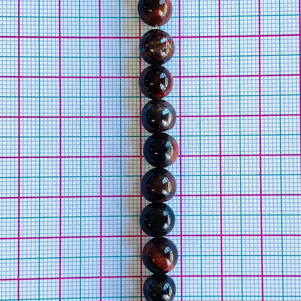 PIEDRA OJO DE TIGRE ROJO 8MM 2