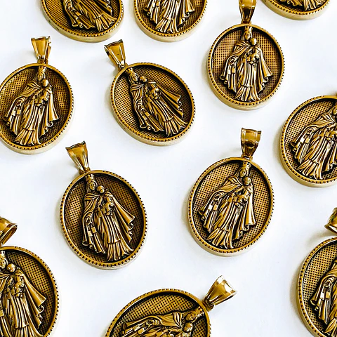 MEDALLA VIRGEN DEL CARMEN ACERO