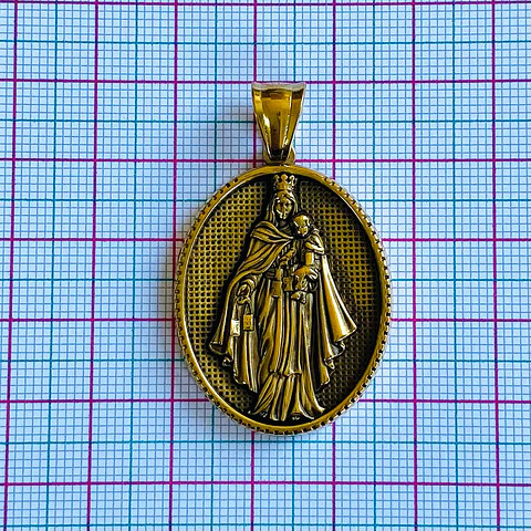 MEDALLA VIRGEN DEL CARMEN ACERO