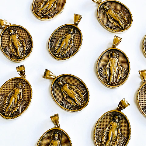 MEDALLA VIRGEN MILAGROSA ACERO