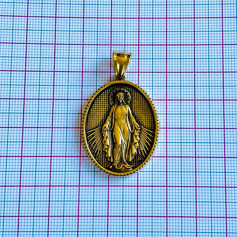 MEDALLA VIRGEN MILAGROSA ACERO