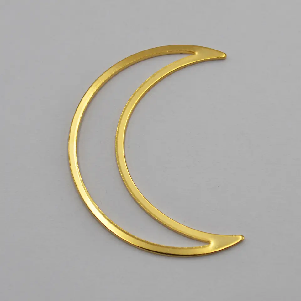 HERRAJE ✦ LUNA SILUETA BAÑO DE ORO  1