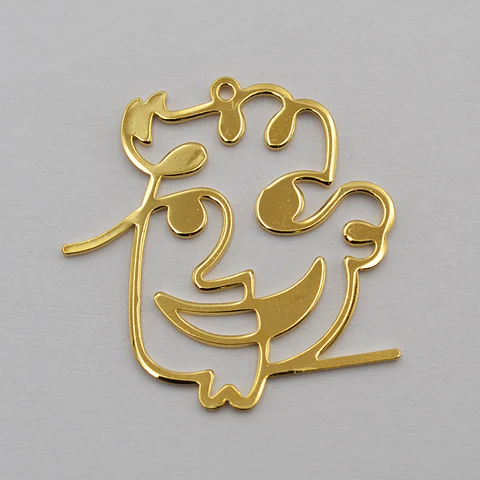 ROSTRO SILUETA BAÑO DE ORO TB7077 