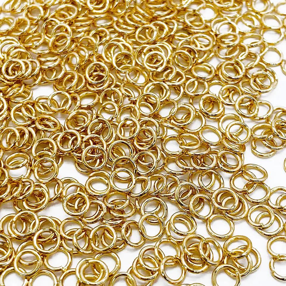 HERRAJE ✦ ARGOLLA 5MM GRUESA BAÑO DE ORO 1