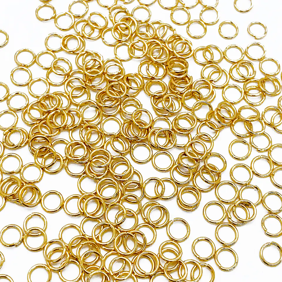 HERRAJE ✦ ARGOLLA 5MM INTERMEDIA BAÑO DE ORO 1