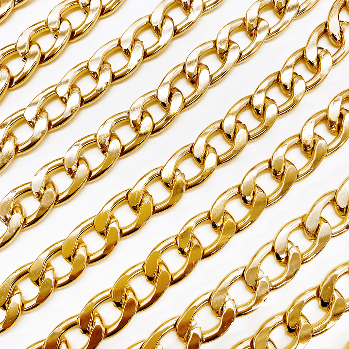 CADENA ✦ BARBADA HUECA ALUMINIO 14 MM 1