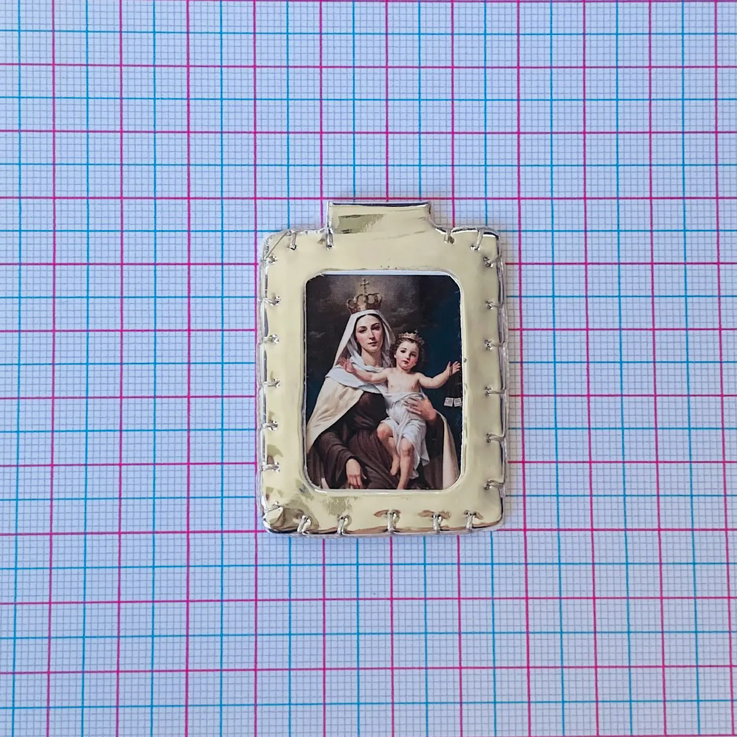 ESCAPULARIO GRANDE PLATEADO (ESCOGE TU FAVORITO) ESCA-5X3.5 2