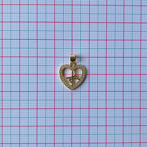 DIJE ✦ FE CORAZÓN RODIO 