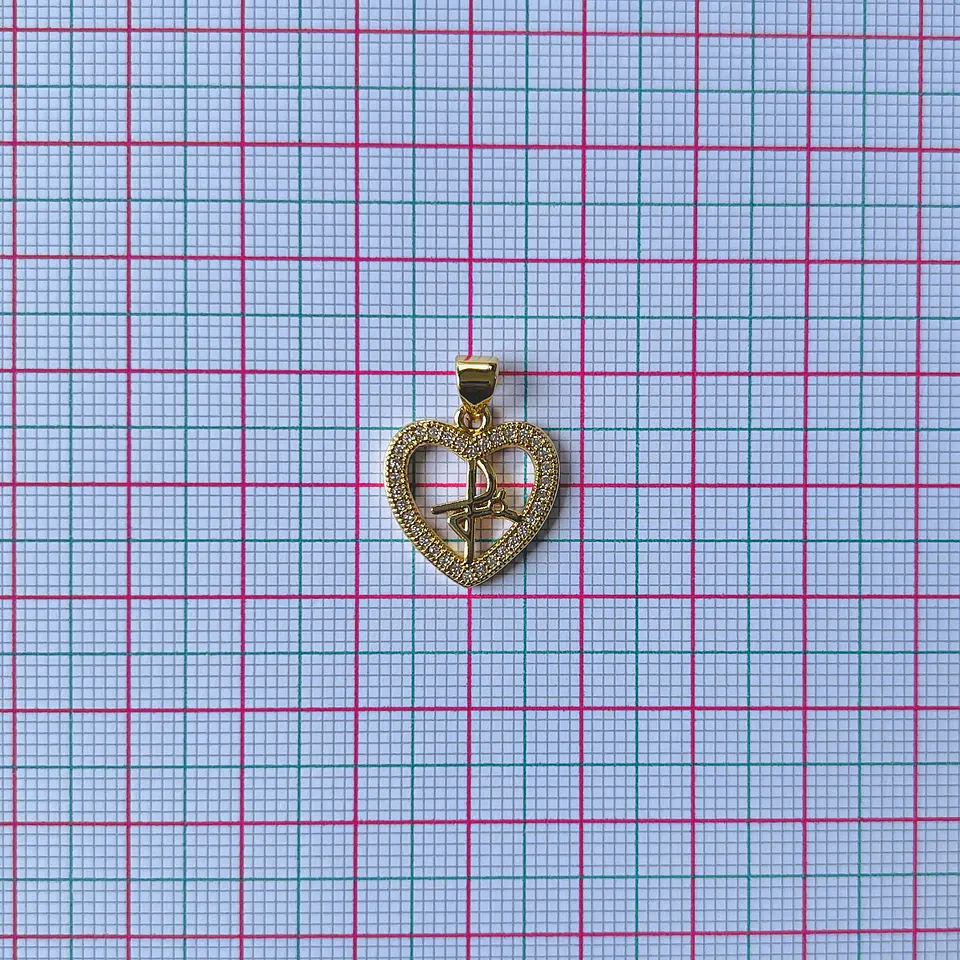 DIJE ✦ FE CORAZÓN RODIO  2