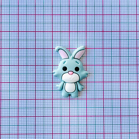 APLIQUE ✦ CONEJO EN SILICONA 22*32 MM