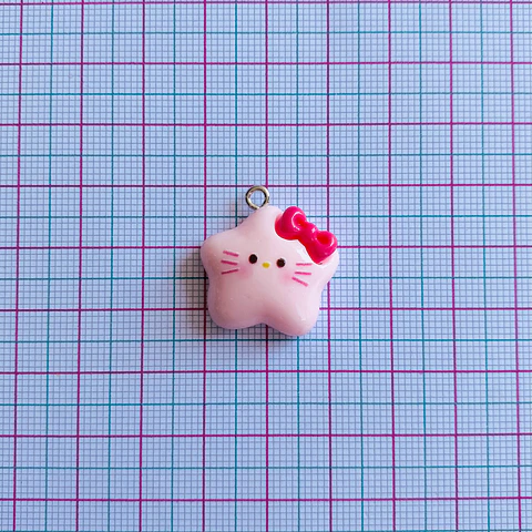 DIJE ESTRELLA HELLO KITTY EN ACRÍLICO DP-53-3