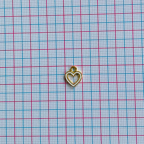 DIJE CORAZÓN BAÑO DE ORO (ELIGE TU COLOR FAVORITO) SIN14-GOLD
