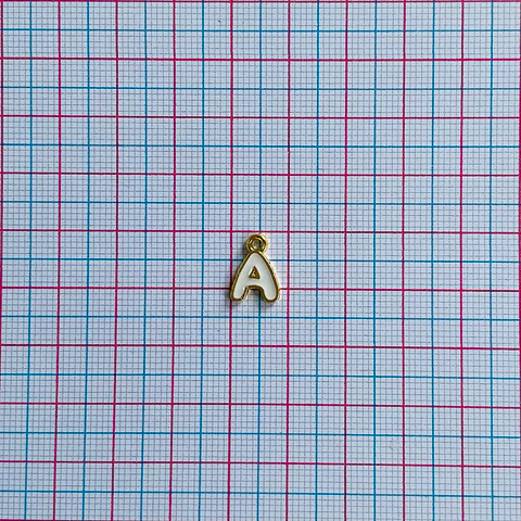 DIJE LETRA A BAÑO DE ORO SIN76-A-GOLD
