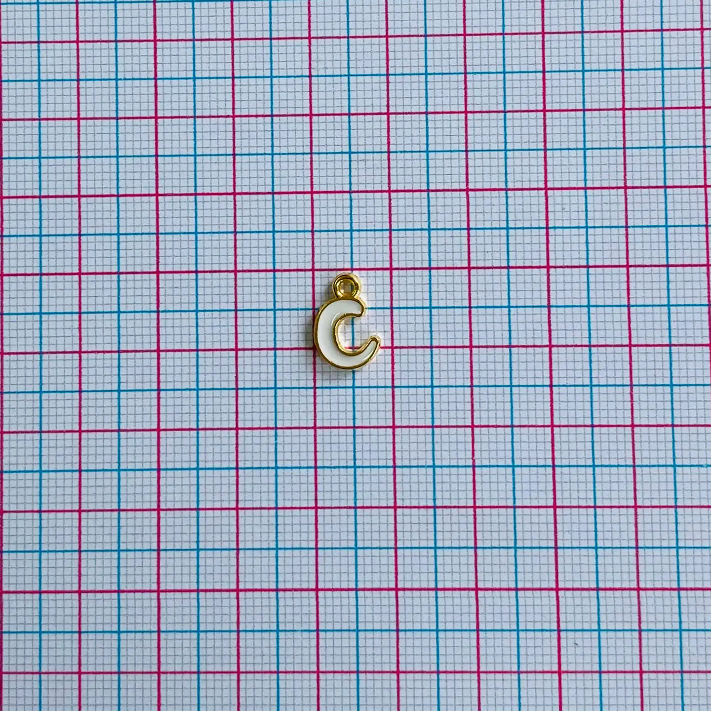 DIJE LETRA C BAÑO DE ORO SIN76-C-GOLD 2