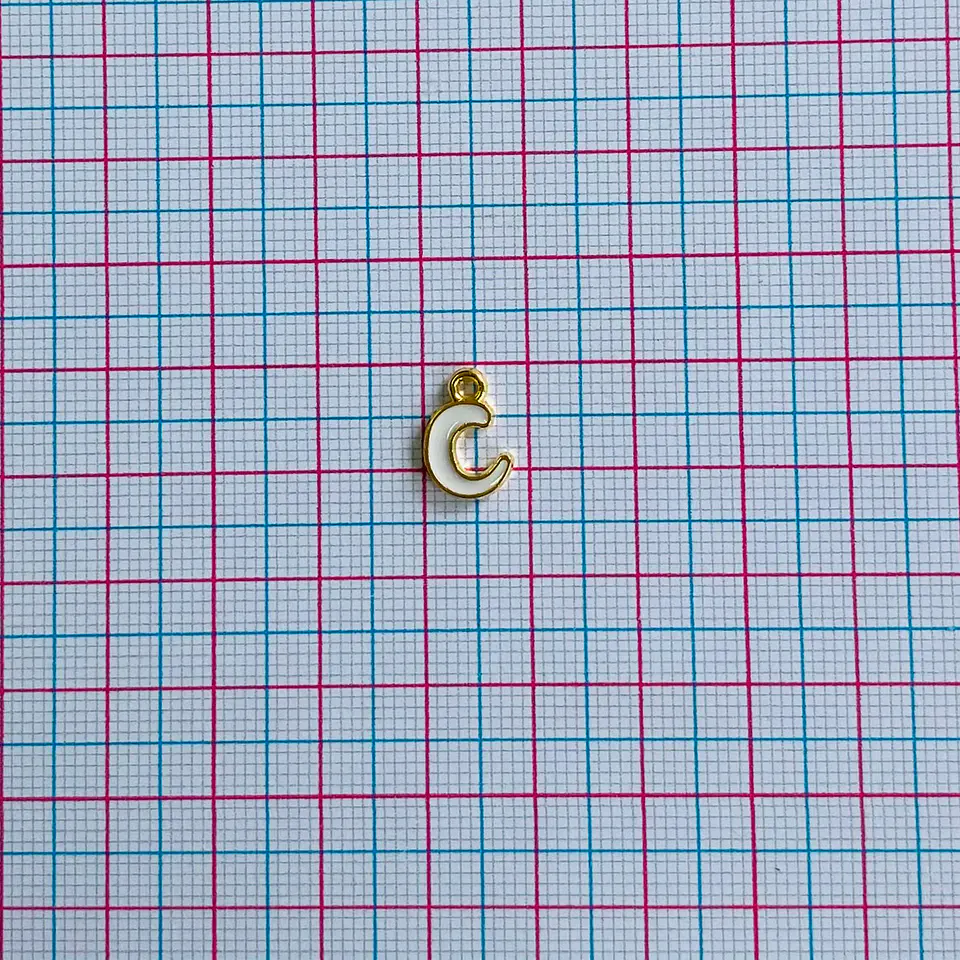DIJE LETRA C BAÑO DE ORO SIN76-C-GOLD 2