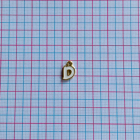 DIJE LETRA D BAÑO DE ORO SIN76-D-GOLD