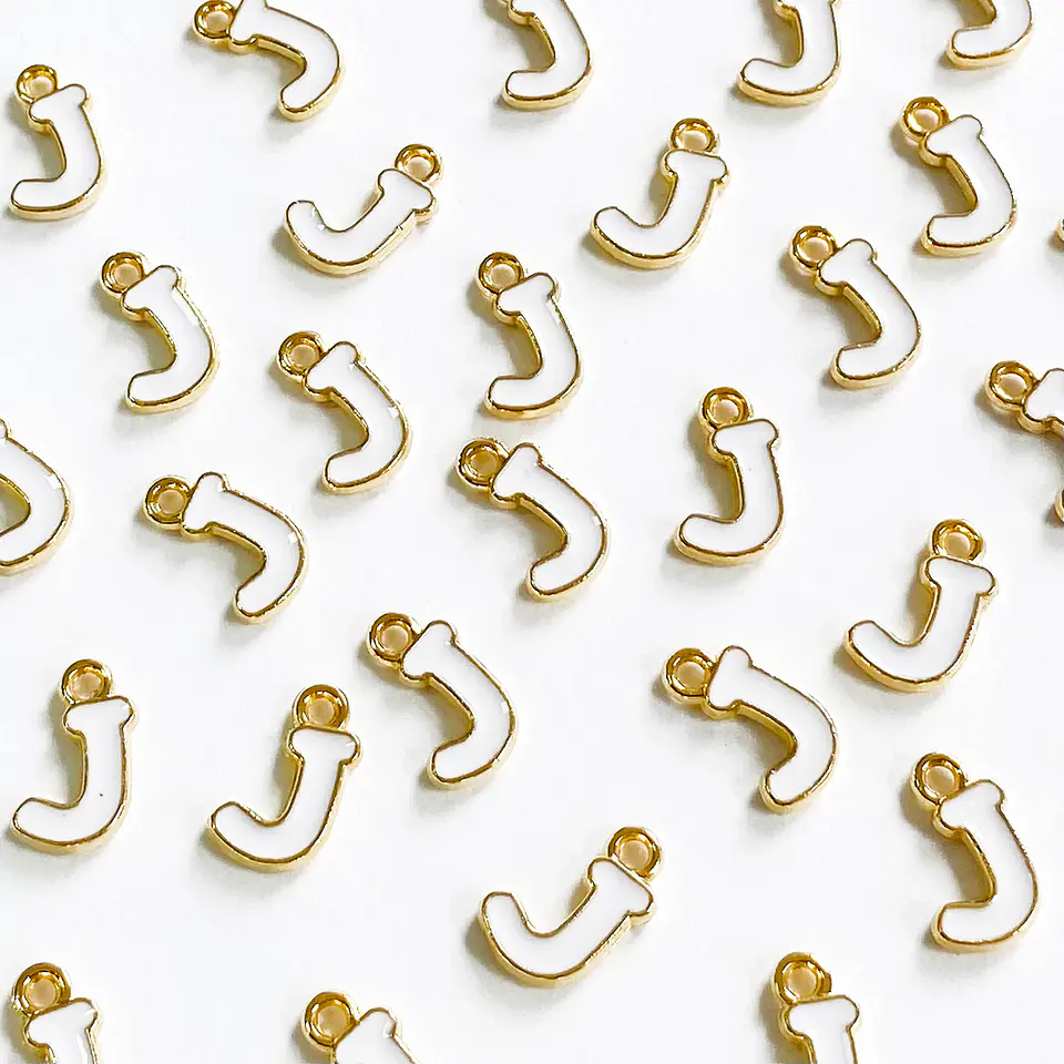 DIJE LETRA J BAÑO DE ORO SIN76-J-GOLD 1