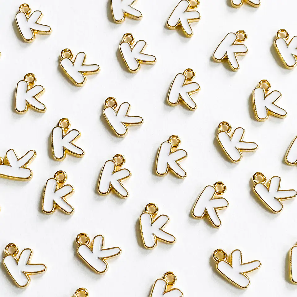 DIJE LETRA K BAÑO DE ORO SIN76-K-GOLD 1