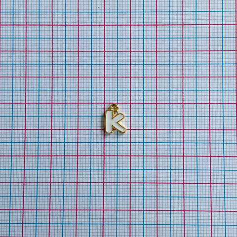 DIJE LETRA K BAÑO DE ORO SIN76-K-GOLD